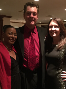 James with paralegals at holiday party